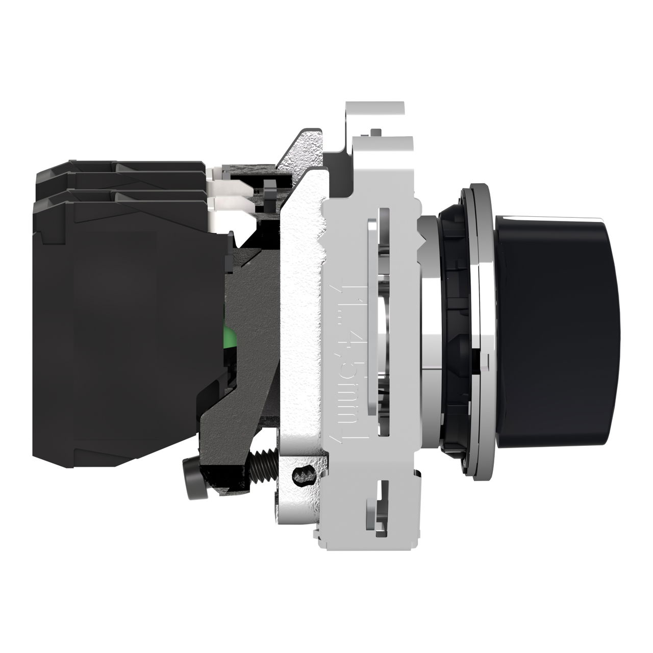 Harmony XB4, Selector switch flush mounted, metal, black, Ø30, 3 positions, stay put, 2 NO – Image 6 of 10