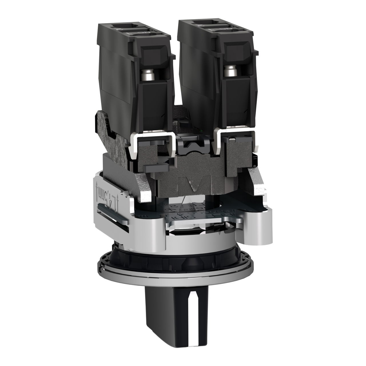 Harmony XB4, Selector switch flush mounted, metal, black, Ø30, 3 positions, stay put, 2 NO – Image 5 of 10