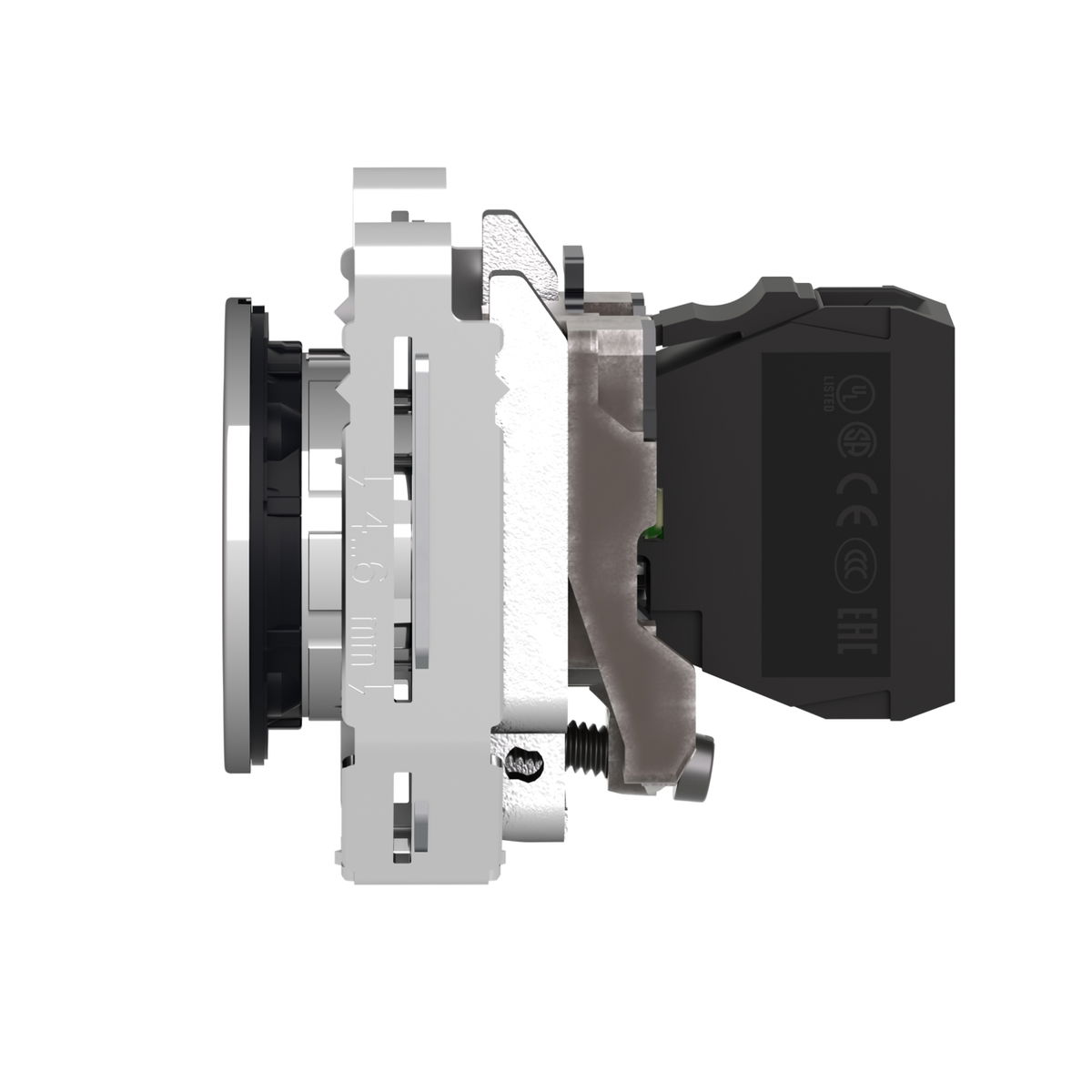 Pilot light, Harmony XB4,metal, red flush mounted, 30mm, universal LED, plain lens, 230...240V AC – Image 7 of 10