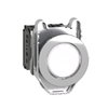 Illuminated push button, Harmony XB4, metal, white flush mounted, 30mm, universal LED, plain lens, 1NO + 1NC, 24V AC DC
