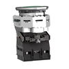 Illuminated push button, Harmony XB4, metal, green flush mounted, 30mm, universal LED, plain lens, 1NO + 1NC, 230V AC