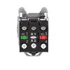 Illuminated push button, Harmony XB4, metal, green flush mounted, 30mm, universal LED, plain lens, 1NO + 1NC, 230V AC