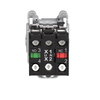 Illuminated push button, Harmony XB4, metal, red flush mounted, 30mm, universal LED, plain lens, 1NO + 1NC, 120V AC