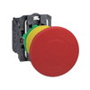 Harmony XB5, Emergency stop switching off, plastic, red mushroom Ø40, Ø22 trigger latching push-pull, 1 NC