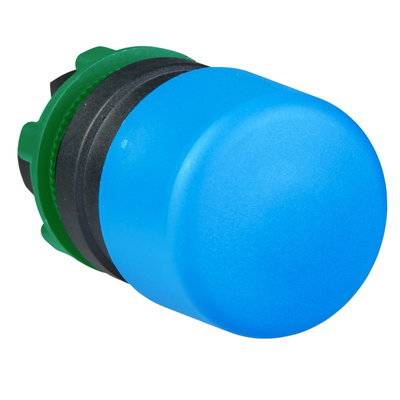 Head for non illuminated push button, Harmony XB5, blue Ø 30 mushroom pushbutton Ø22 mm spring return