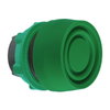 Green flush pushbutton head Ø22 spring return unmarked