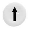 White plain cap up arrow for flush mounted push button