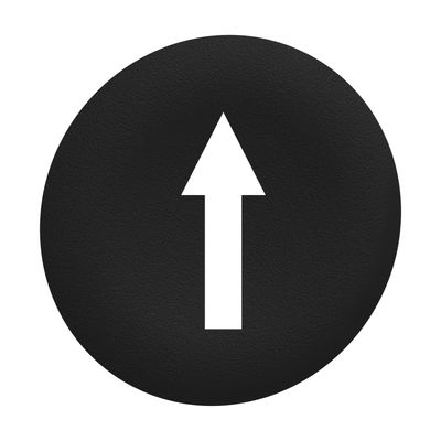 Black plain cap up arrow for flush mounted push button