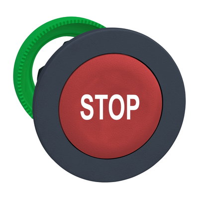FLUSH MOUNTED RED FLUSH CAPS PUSHBUTTON HEAD WHITE MARKED STOP