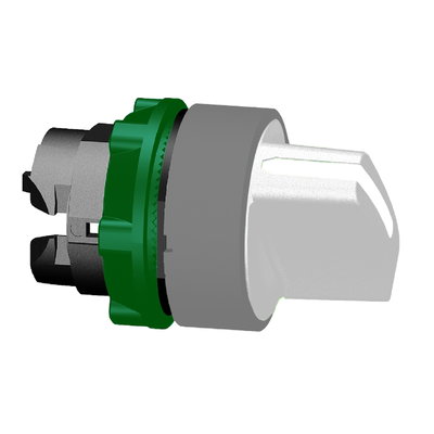 Harmony XB5, Selector switch head, plastic, white, Ø22, 2 positions, stay put, grey bezel