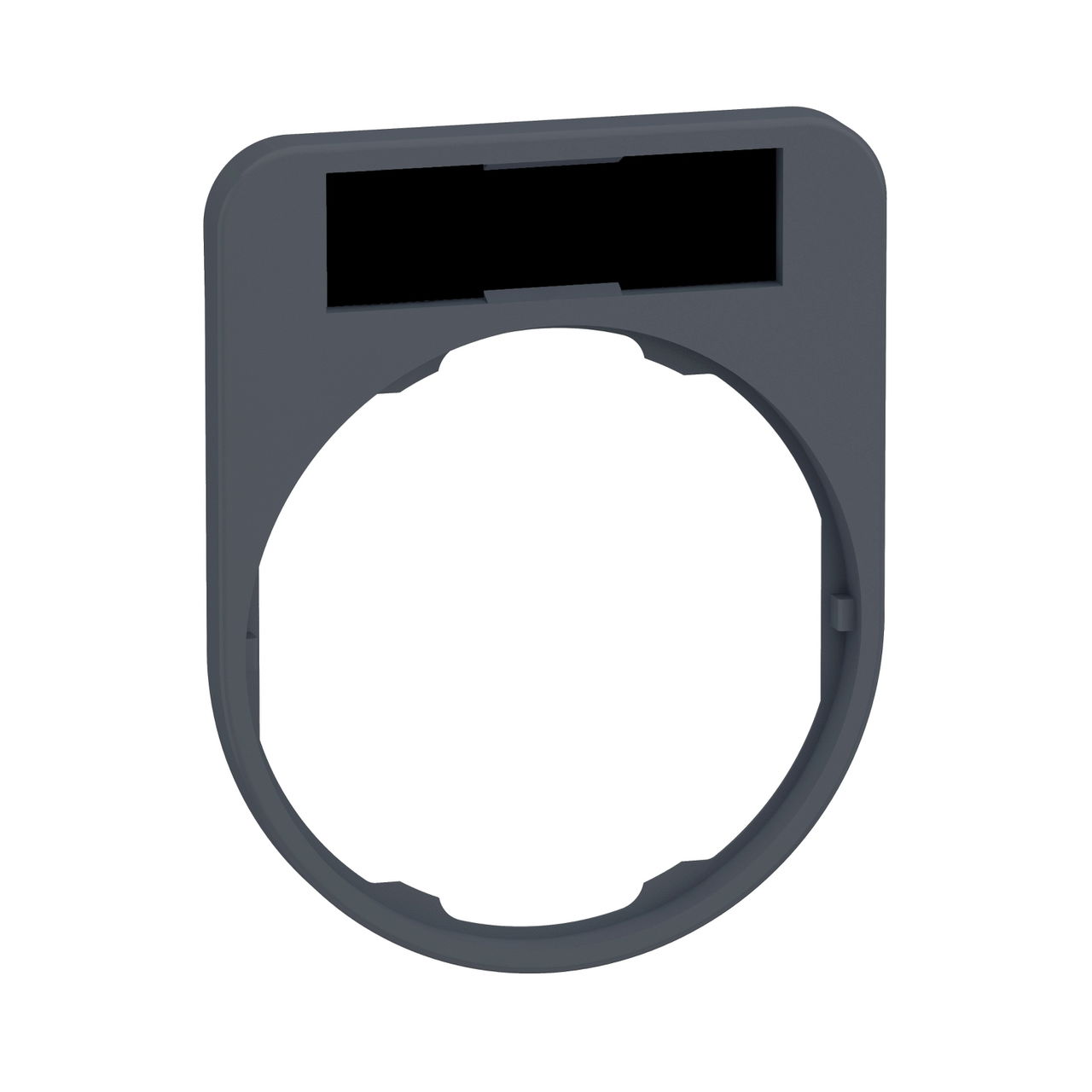 Harmony XB5, Legend holder 40 x 50 mm for flush mounted heads, plastic, with legend 8 x 27 mm, unmarked