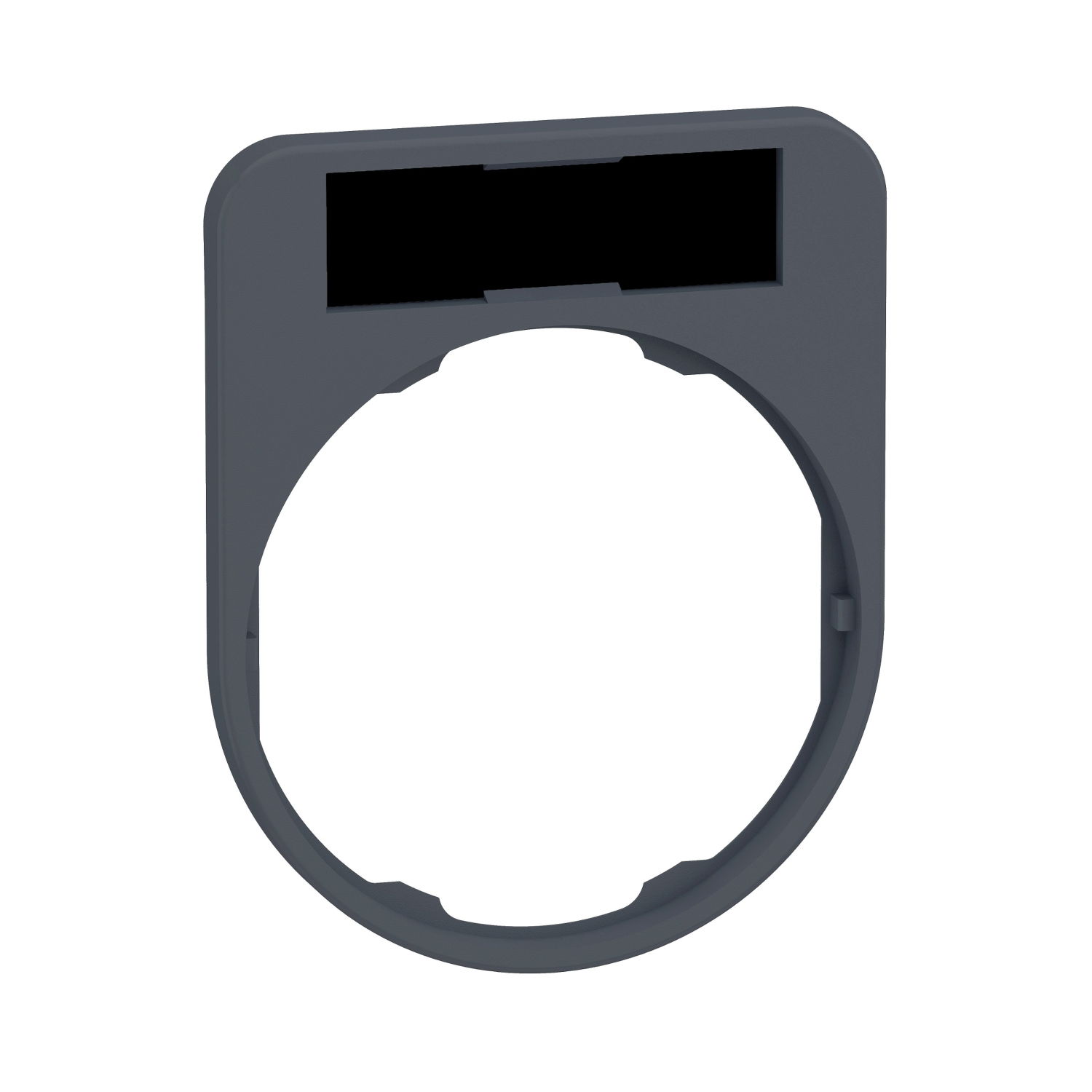 Harmony XB5, Legend holder 40 x 50 mm for flush mounted heads, plastic, with legend 8 x 27 mm, unmarked