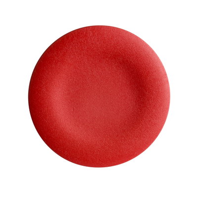 Red cap unmarked for circular flush pushbutton Ø22
