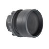 Black recessed pushbutton head Ø22 spring return unmarked