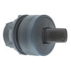 Black selector switch head Ø22 2-position stay put