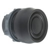 Black flush pushbutton head Ø22 spring return unmarked