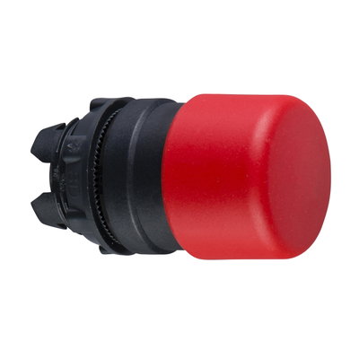 Red Ø30 mushroom pushbutton head Ø22 spring return
