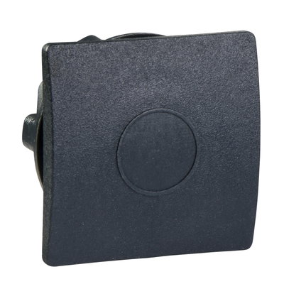 Black square blanking plug for Ø22 hole