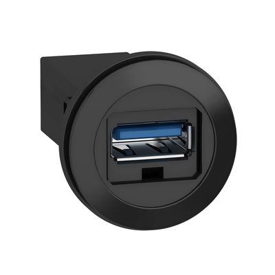 Panel mounted USB 3.0 port, plastic, Ø22, for USB interface jack type A