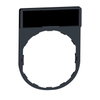 Legend holder 30 x 40 mm, plastic, with legend 8 x 27 mm, unmarked