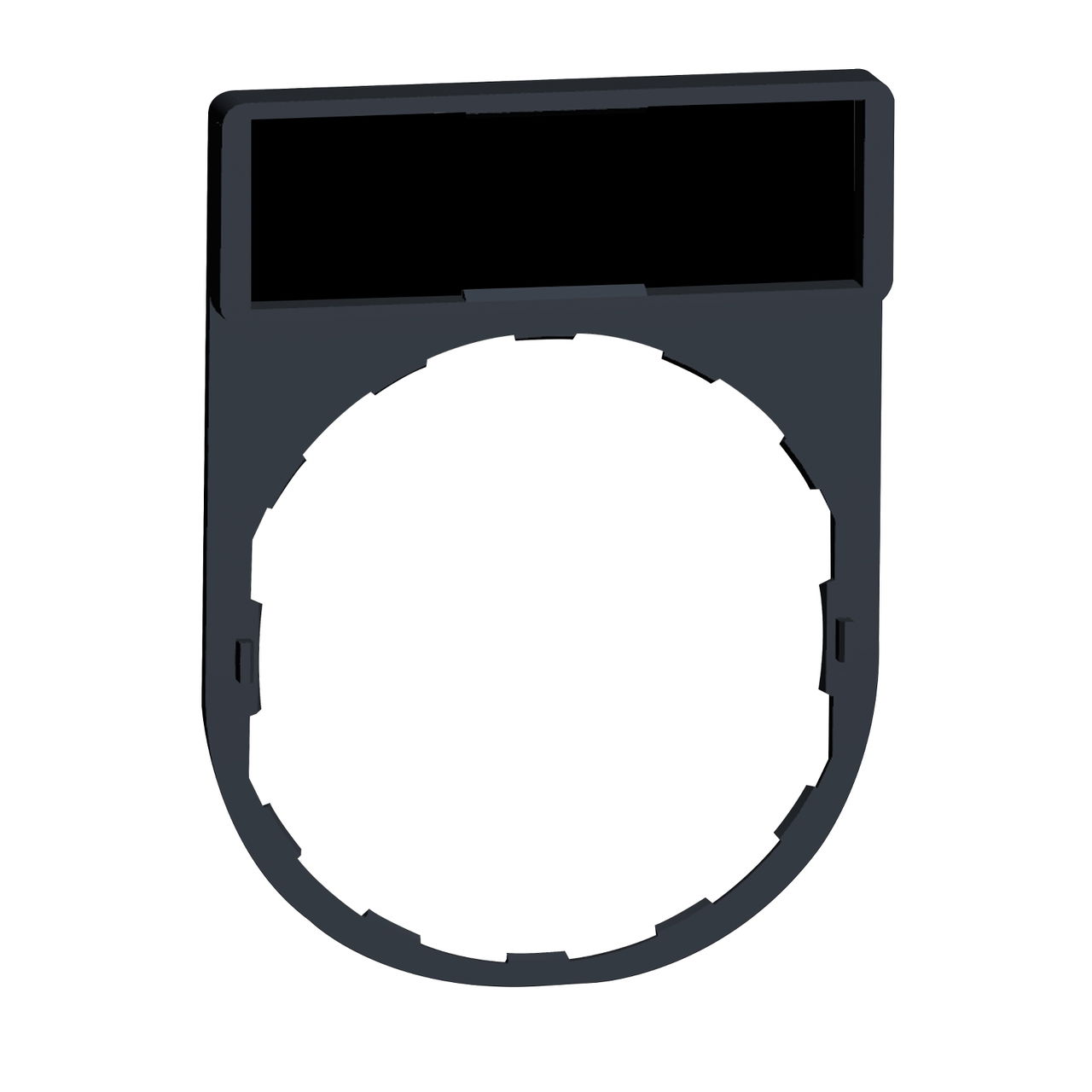 Legend holder 30 x 40 mm, plastic, with legend 8 x 27 mm, unmarked