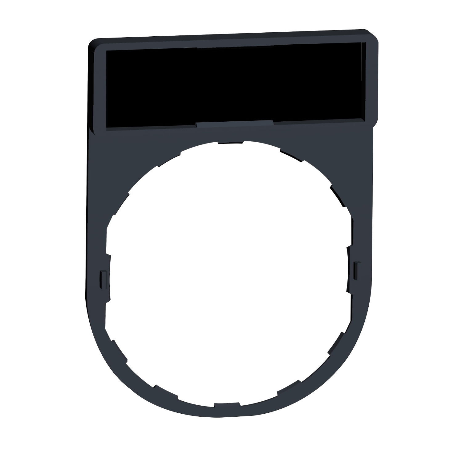 Legend holder 30 x 40 mm, plastic, with legend 8 x 27 mm, unmarked