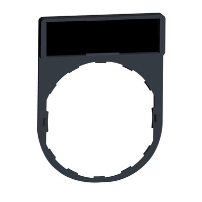 Legend holder 30 x 40 mm, plastic, with legend 8 x 27 mm, unmarked