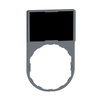Schildträger 30x50mm m. Leerschild, für Ø 22 Geräte m. rundem Frontelement