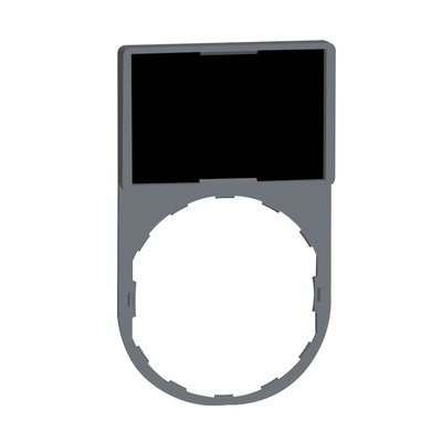 Schildträger 30x50mm m. Leerschild, für Ø 22 Geräte m. rundem Frontelement
