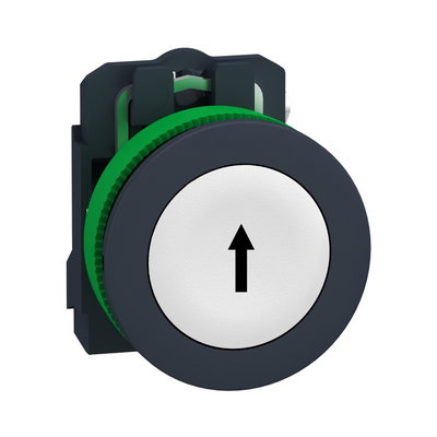 FLUSH MOUNTED RED FLUSH CAPS PUSHBUTTON WHITE MARKED STOP 1NC SCREW CLAMP