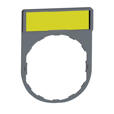 Legend holder 30 x 40 mm with legend for engraving color plated grey
