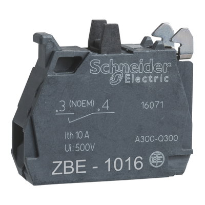 Single contact block for head Ø22 1NO gold flashed screw clamp terminal