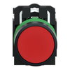 Harmony XB5, Push button, plastic, flush, red, Ø22, spring return, unmarked, 1 NO + 1 NC