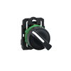 Selector switch, plastic black, Ø22, 2 positions, stay put, 1 NO