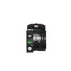 Key switch selector, plastic, black, Ø22, key n°455, 2 position,s spring return right to left, 1 NO