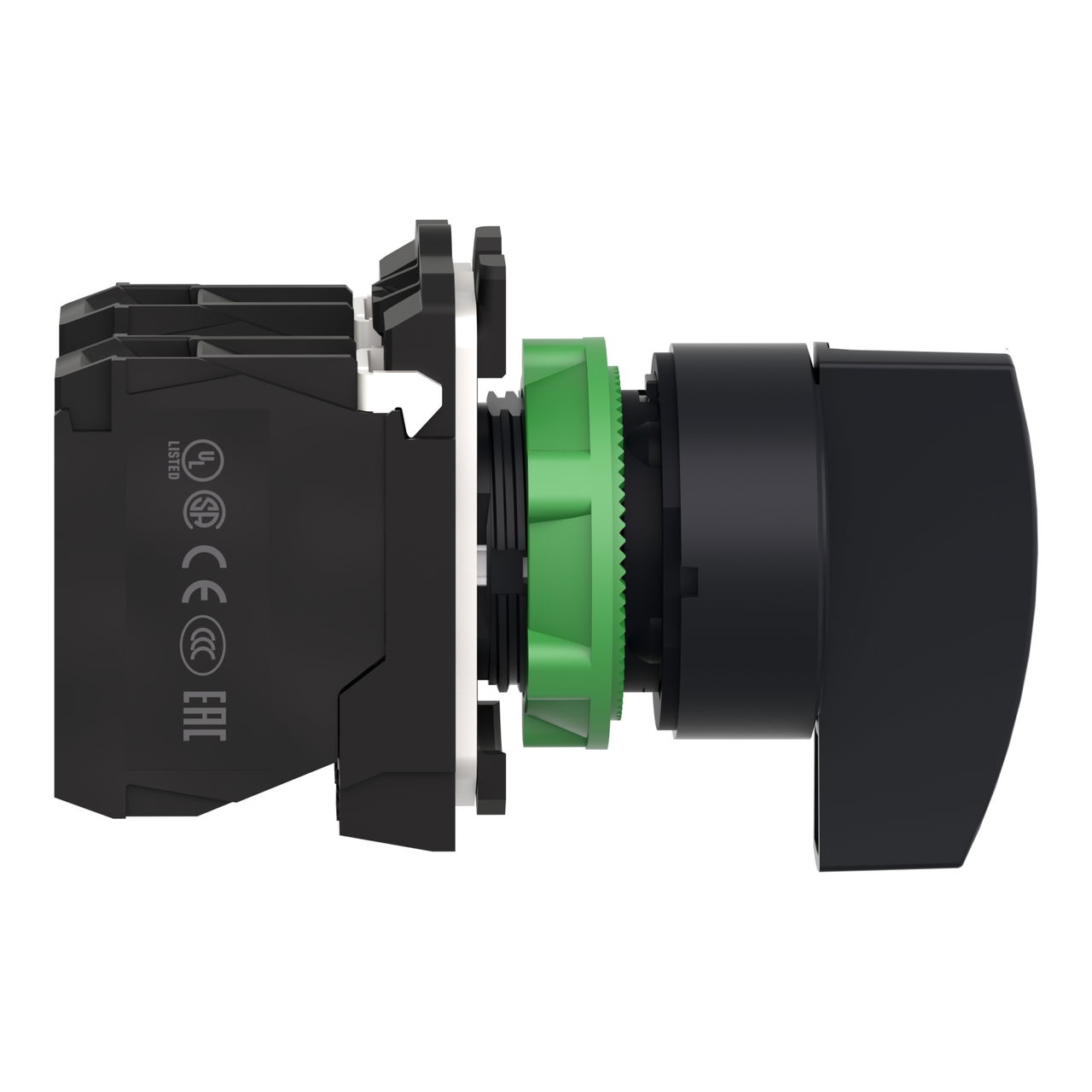 Harmony XB5, Selector switch, plastic, black, Ø22, long handle, 3 positions, stay put, 2 NO – Image 6 of 9