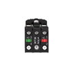 Illuminated selector switch, Harmony XB5, dark grey plastic, green handle, 22mm, universal LED, 2 positions, 1NO + 1NC, 24V AC DC