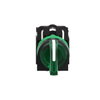Illuminated selector switch, Harmony XB5, grey plastic, green handle, 22mm, 3 positions, universal LED, 1NO + 1NC, 24V AC DC