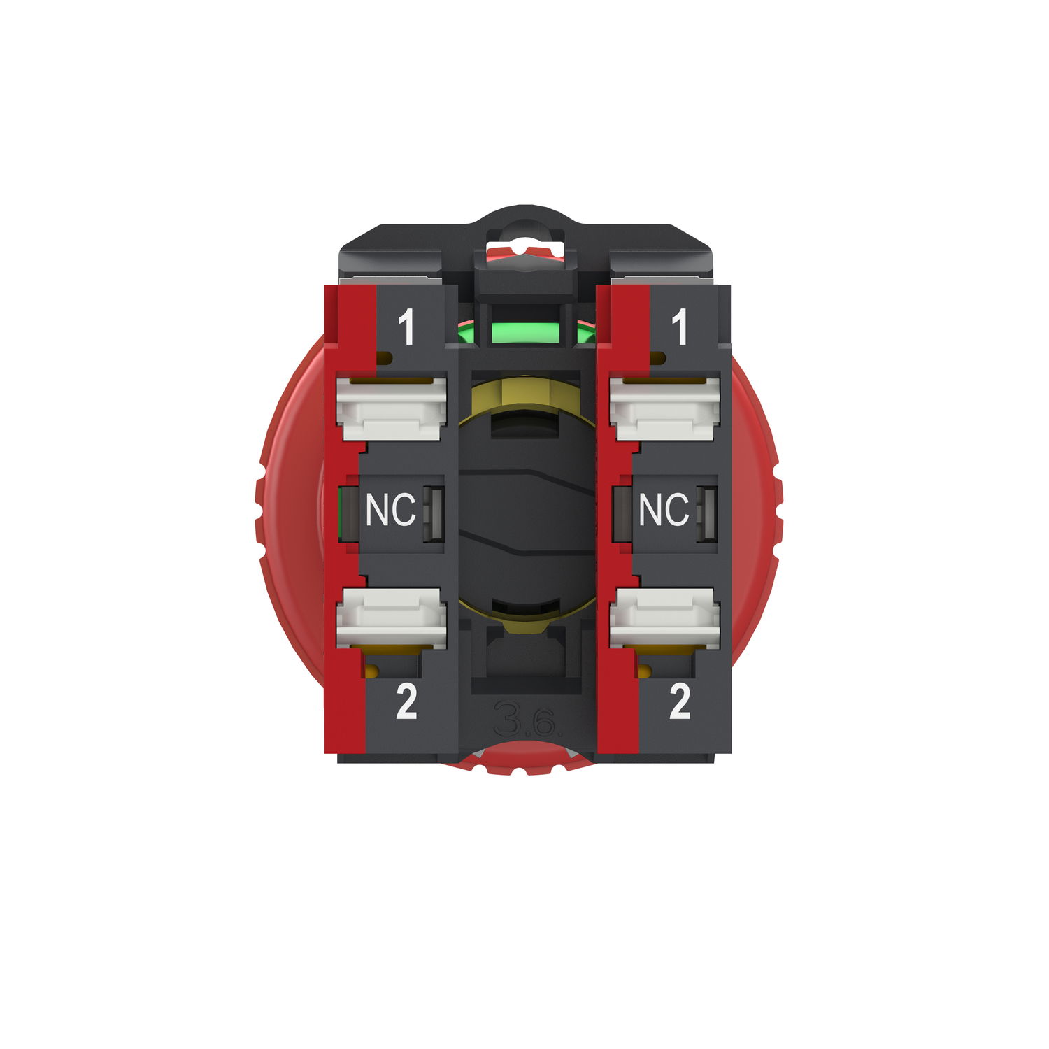 Emergency stop switching off, Harmony XB5, grey plastic, red mushroom 40mm, 22mm, trigger turn to release, 2NC, push in – Image 2 of 10