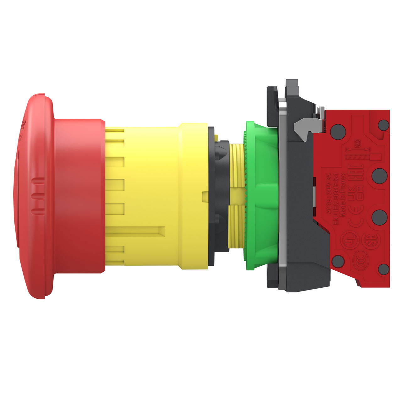 Emergency stop switching off, Harmony XB5, grey plastic, red mushroom 40mm, 22mm, trigger turn to release, 2NC, push in – Image 7 of 10