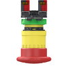 Emergency stop switching off, Harmony XB5, grey plastic, red mushroom 40mm, 22mm, trigger turn to release, 2NC, push in