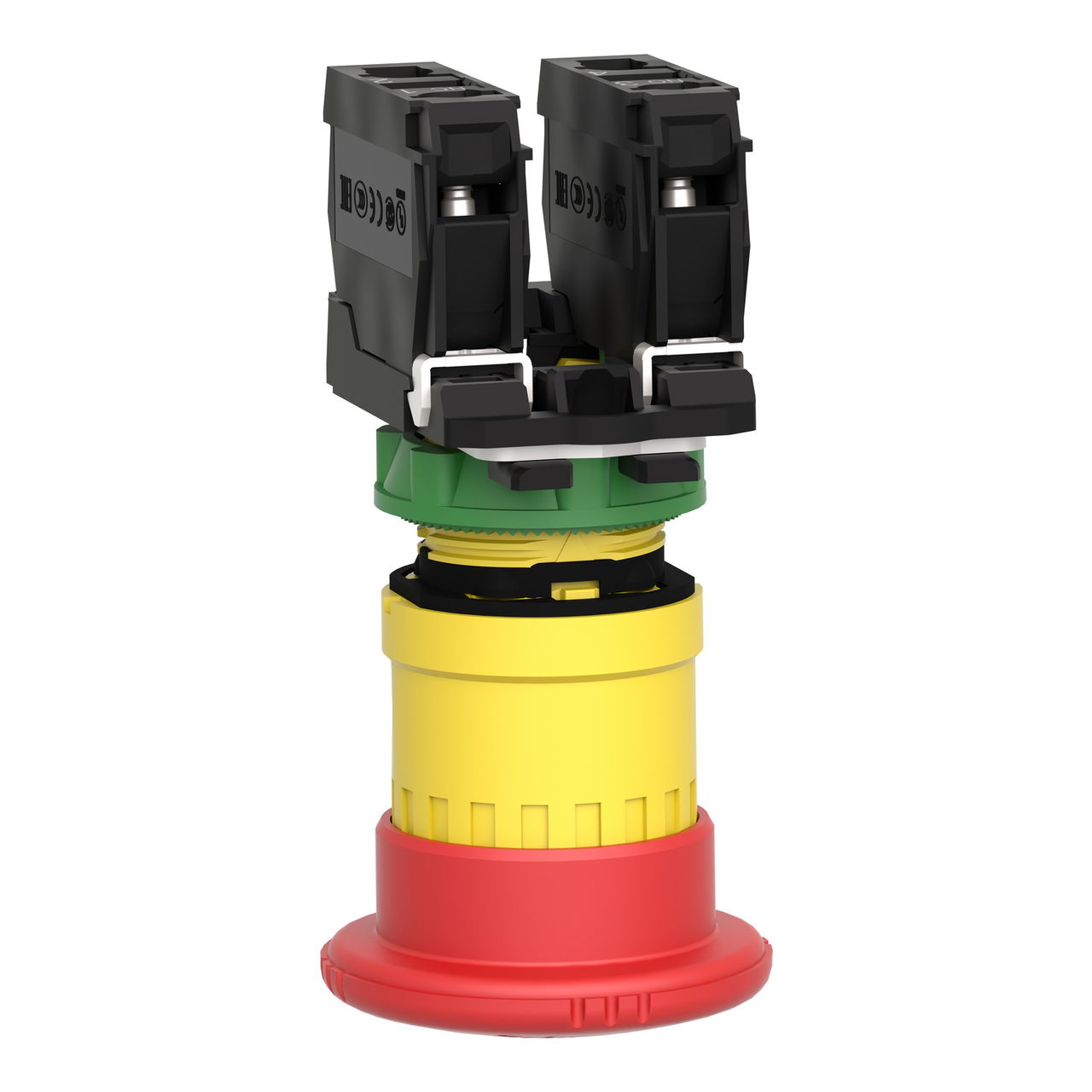 Emergency stop switching off, plastic, red mushroom Ø40, Ø22, trigger latching turn to release, 1 NO + 1 NC – Image 3 of 5