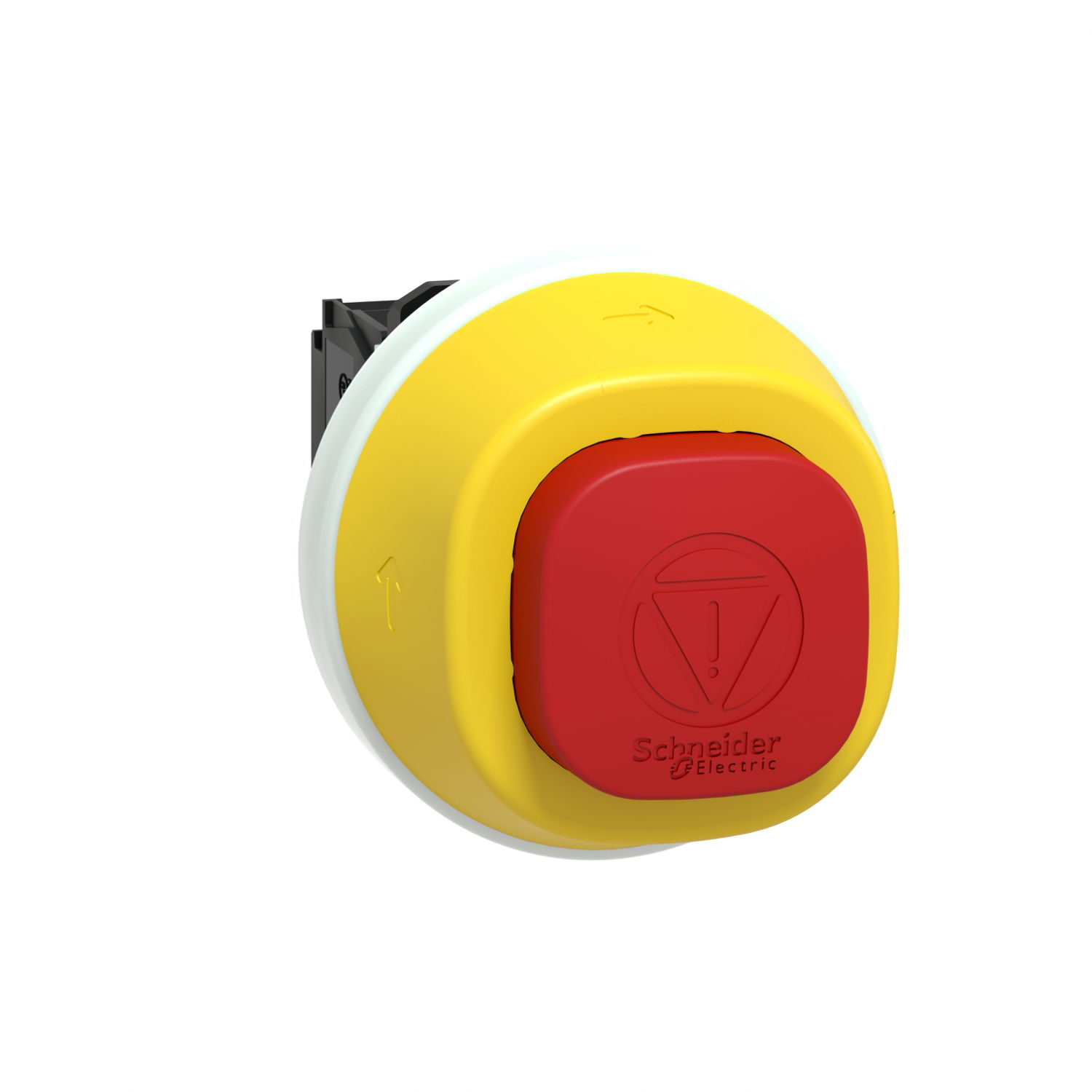 Harmony XB5, Illuminated emergency stop, plastic, Ø22, trigger latching turn to release, white/red LED, 24 V AC/DC, 1 NO + 1 NC – Image 4 of 10