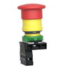 Harmony XB5, Emergency stop switching off, plastic, red mushroom Ø40, Ø22 trigger latching push-pull, 1 NC