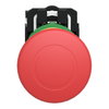 Harmony XB5, Emergency stop switching off, plastic, red mushroom Ø40, Ø22 trigger latching push-pull, 1 NC