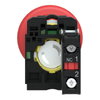 Harmony XB5, Emergency stop switching off, plastic, red mushroom Ø40, Ø22 trigger latching push-pull, 1 NC