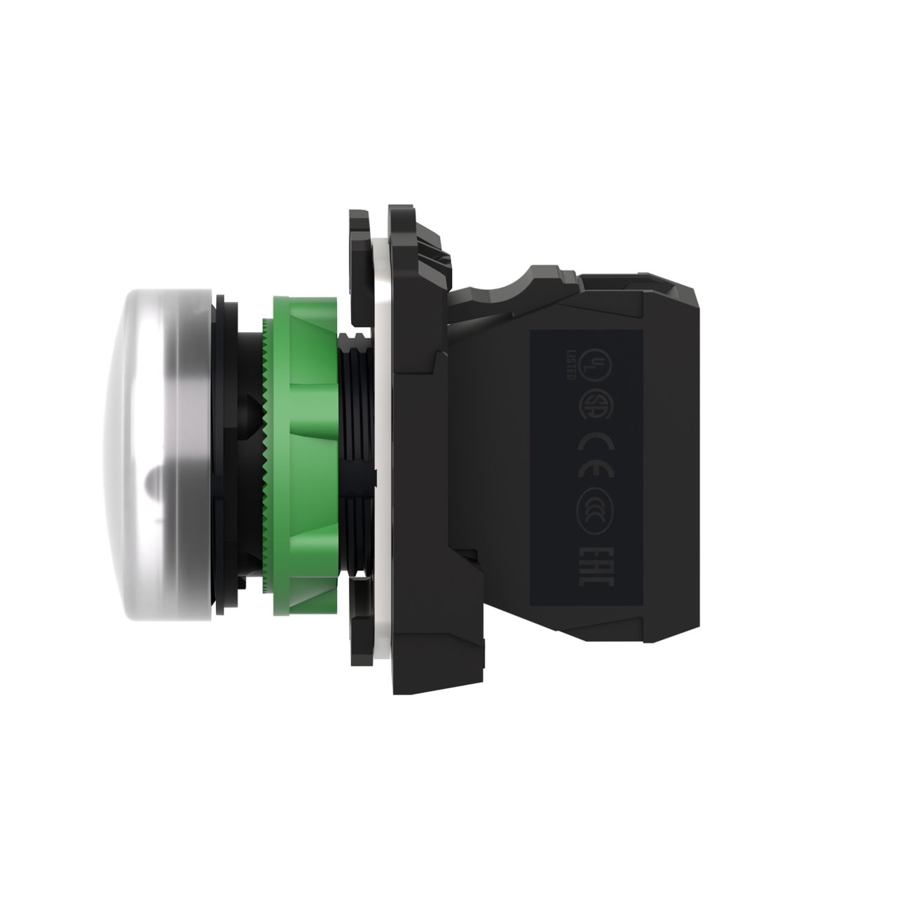 Pilot light, Harmony XB5, grey plastic, white, 22mm, universal LED, plain lens, 230...240V AC – Image 6 of 8
