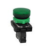 Pilot light, Harmony XB5, grey plastic, green, 22mm, universal LED, plain lens, 24V AC DC