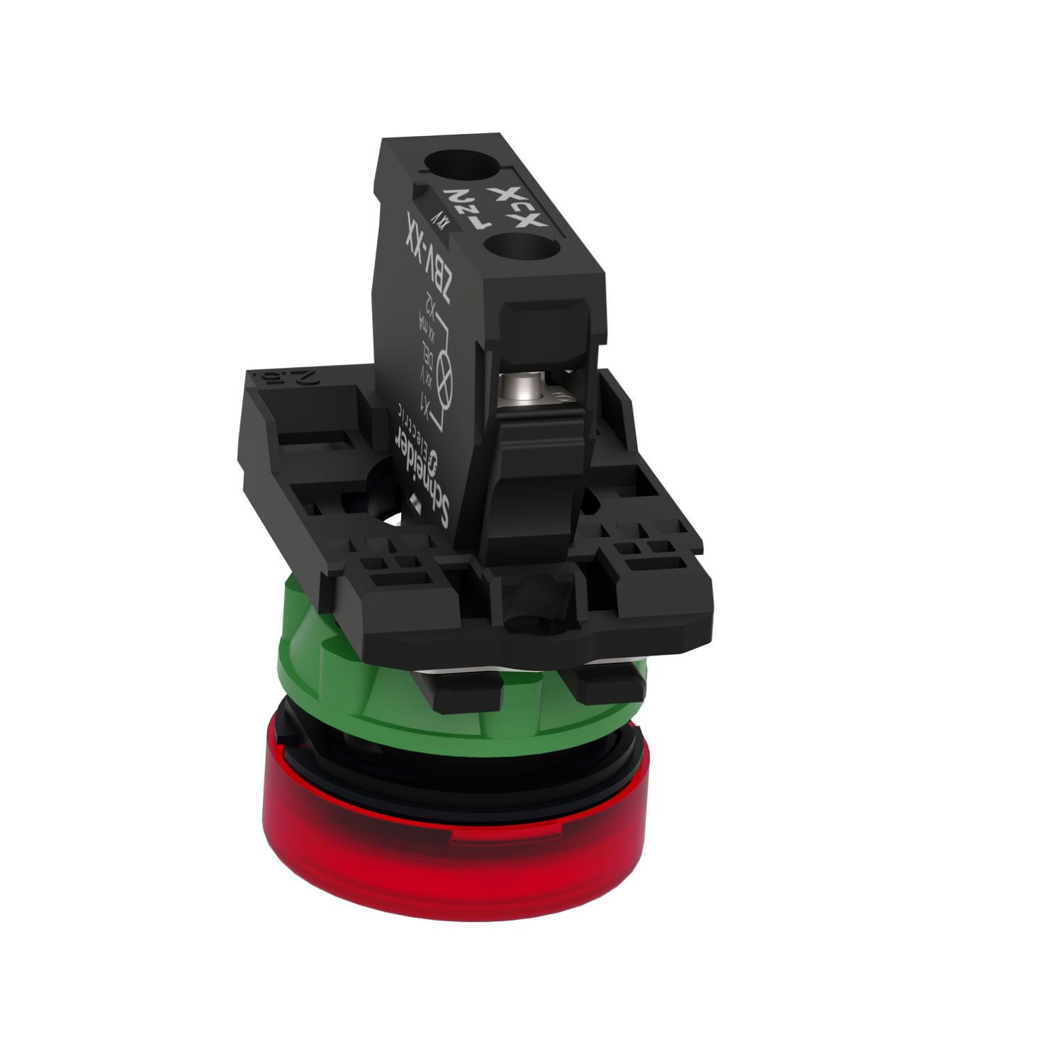 Pilot light, Harmony XB5, grey plastic, red, 22mm, universal LED, plain lens, 24V AC DC – Image 5 of 8