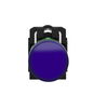 Pilot light, Harmony XB5, grey plastic, blue, 22mm, universal LED, plain lens, 24V AC DC